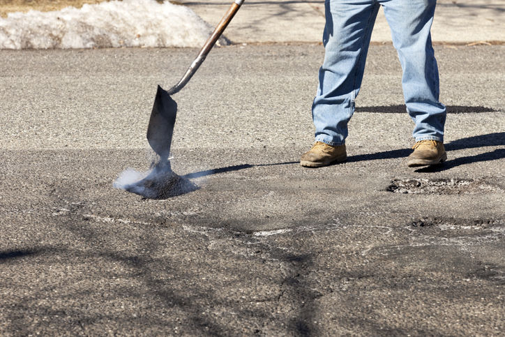 Pothole Filling by Kerrigan Paving Tar & Chip